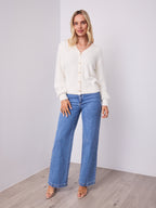 MAVI FLUFFY CARDI - WHITE