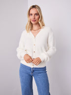 MAVI FLUFFY CARDI - WHITE