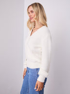 MAVI FLUFFY CARDI - WHITE