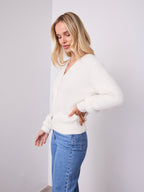 MAVI FLUFFY CARDI - WHITE