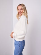 MAVI FLUFFY CARDI - WHITE
