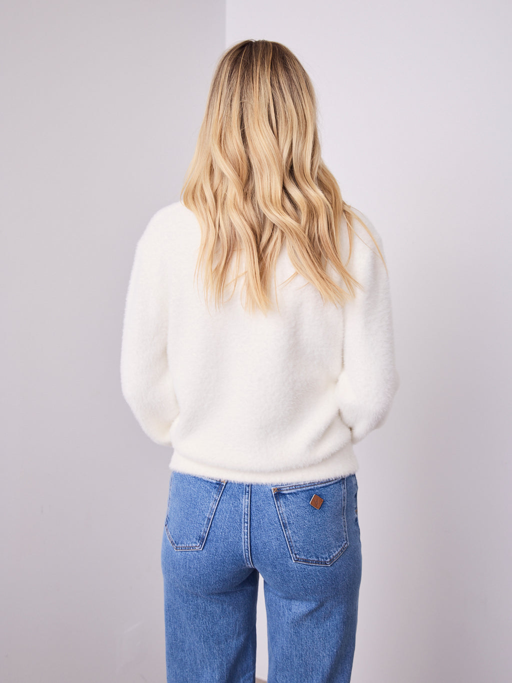 MAVI FLUFFY CARDI - WHITE
