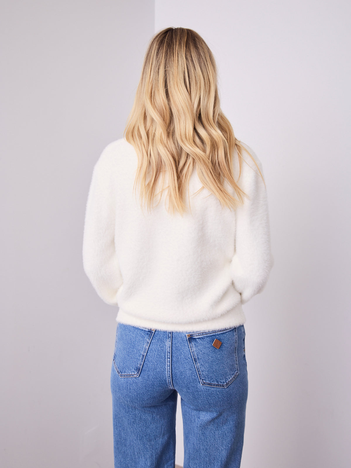 MAVI FLUFFY CARDI - WHITE