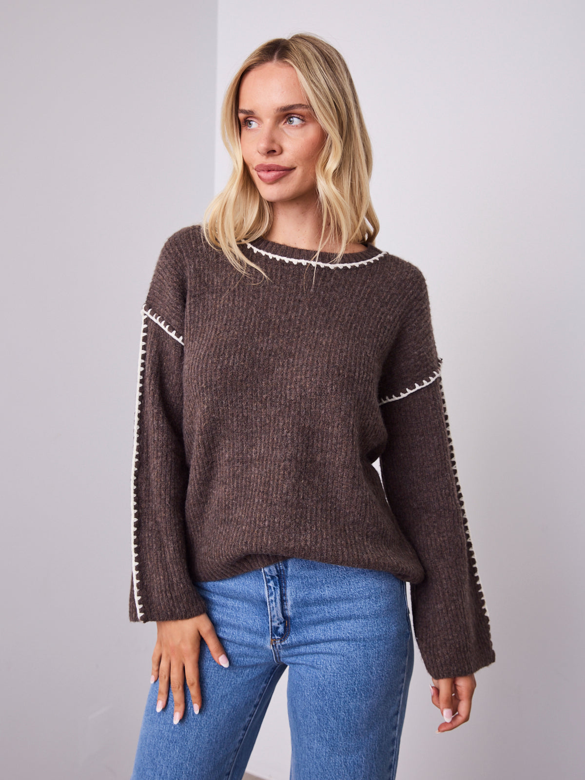 BELINDA KNIT - CHOCOLATE