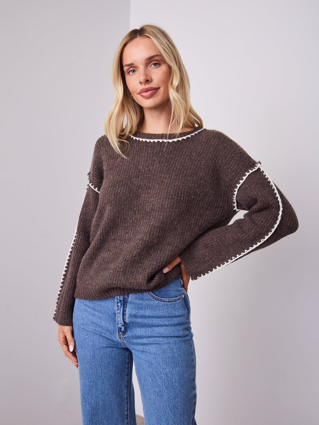 BELINDA KNIT - CHOCOLATE