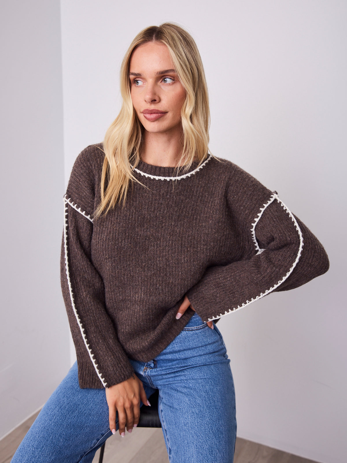 BELINDA KNIT - CHOCOLATE