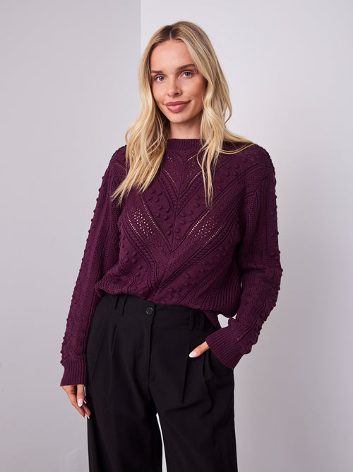 PIETRA KNIT - DARK PLUM