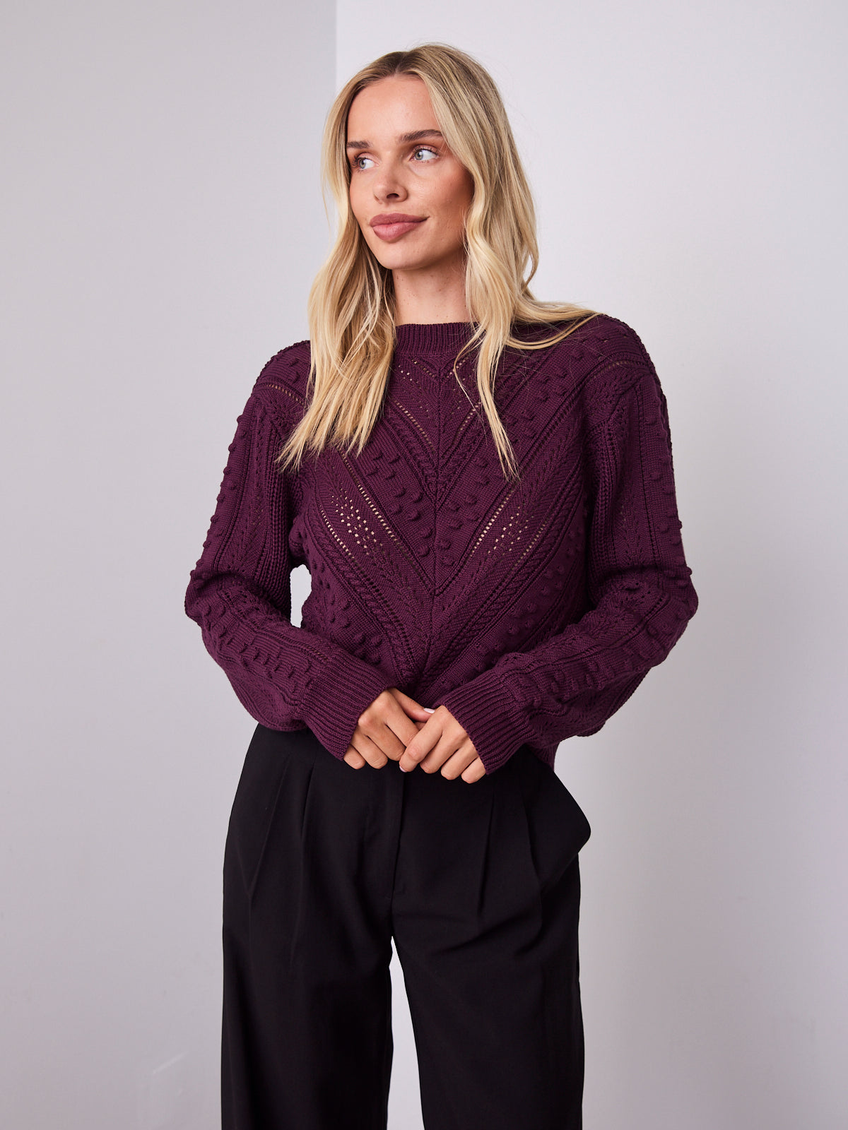 PIETRA KNIT - DARK PLUM