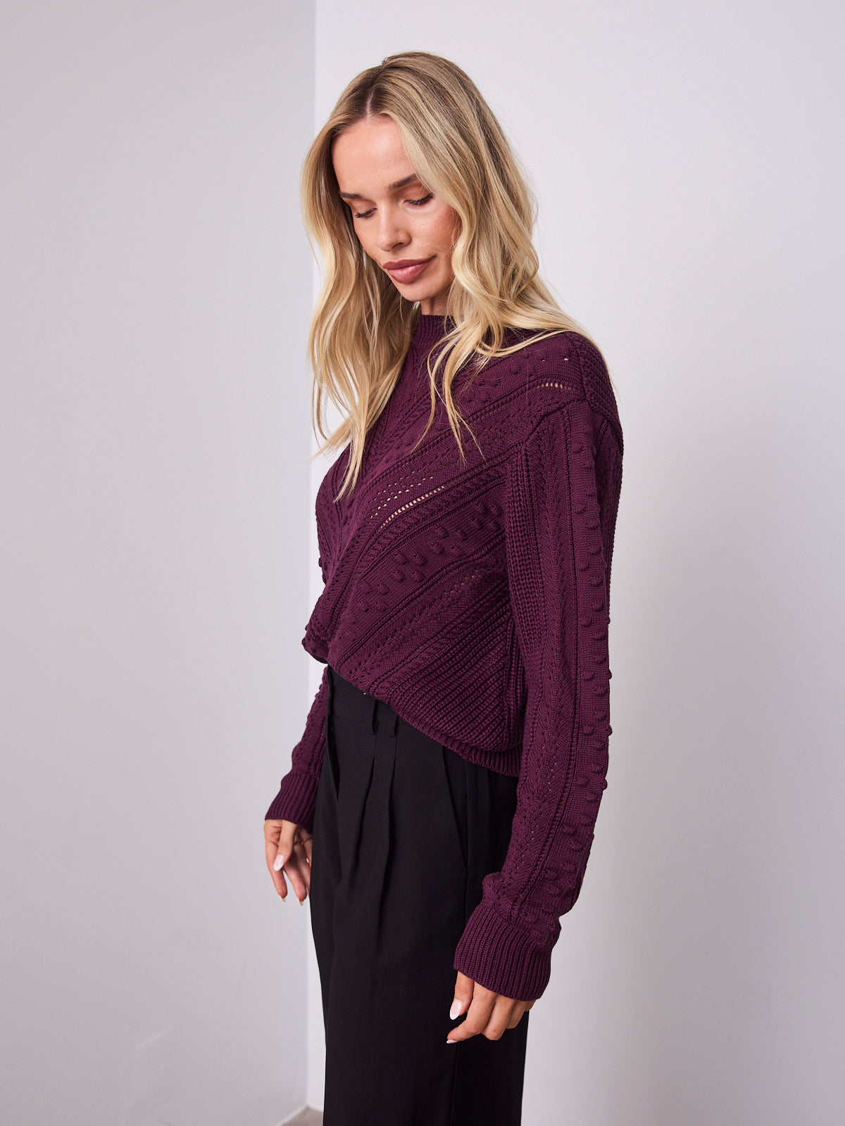 PIETRA KNIT - DARK PLUM