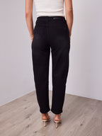 TARAH BARREL JEANS - WASHED BLACK