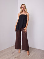 MOVIDA TOP WITH DETACHABLE STRAPS - BLACK