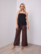 MOVIDA TOP WITH DETACHABLE STRAPS - BLACK