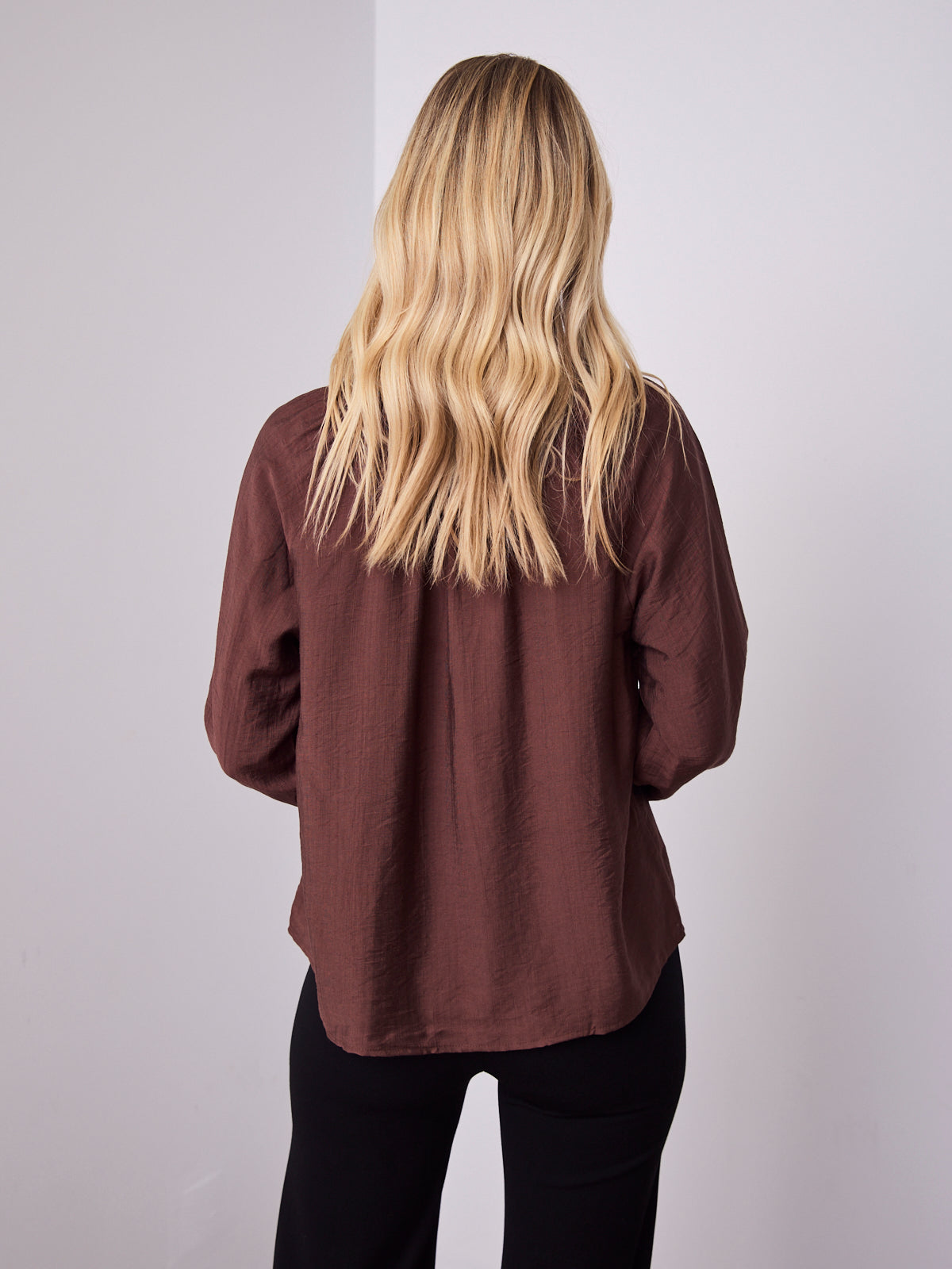 DONNA BLOUSE - CHOCOLATE