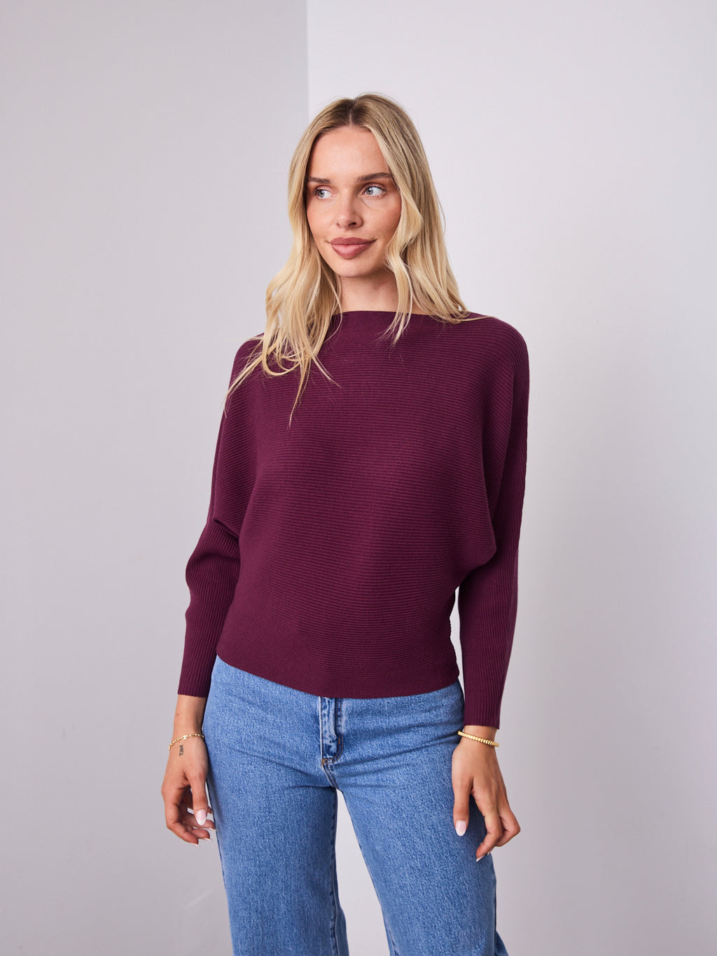 MONA KNIT - DARK PLUM