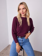 MONA KNIT - DARK PLUM