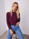 MONA KNIT - DARK PLUM