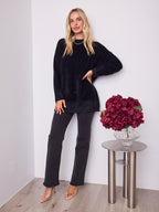 REMY LONG FLUFFY KNIT - BLACK