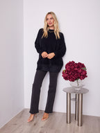 REMY LONG FLUFFY KNIT - BLACK