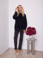 REMY LONG FLUFFY KNIT - BLACK