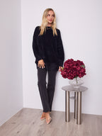 REMY LONG FLUFFY KNIT - BLACK