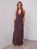 VERONICA DRESS - CHOCOLATE