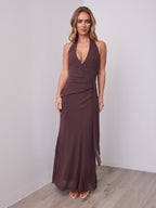 VERONICA DRESS - CHOCOLATE