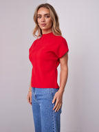 ROWE KNIT TOP - RED