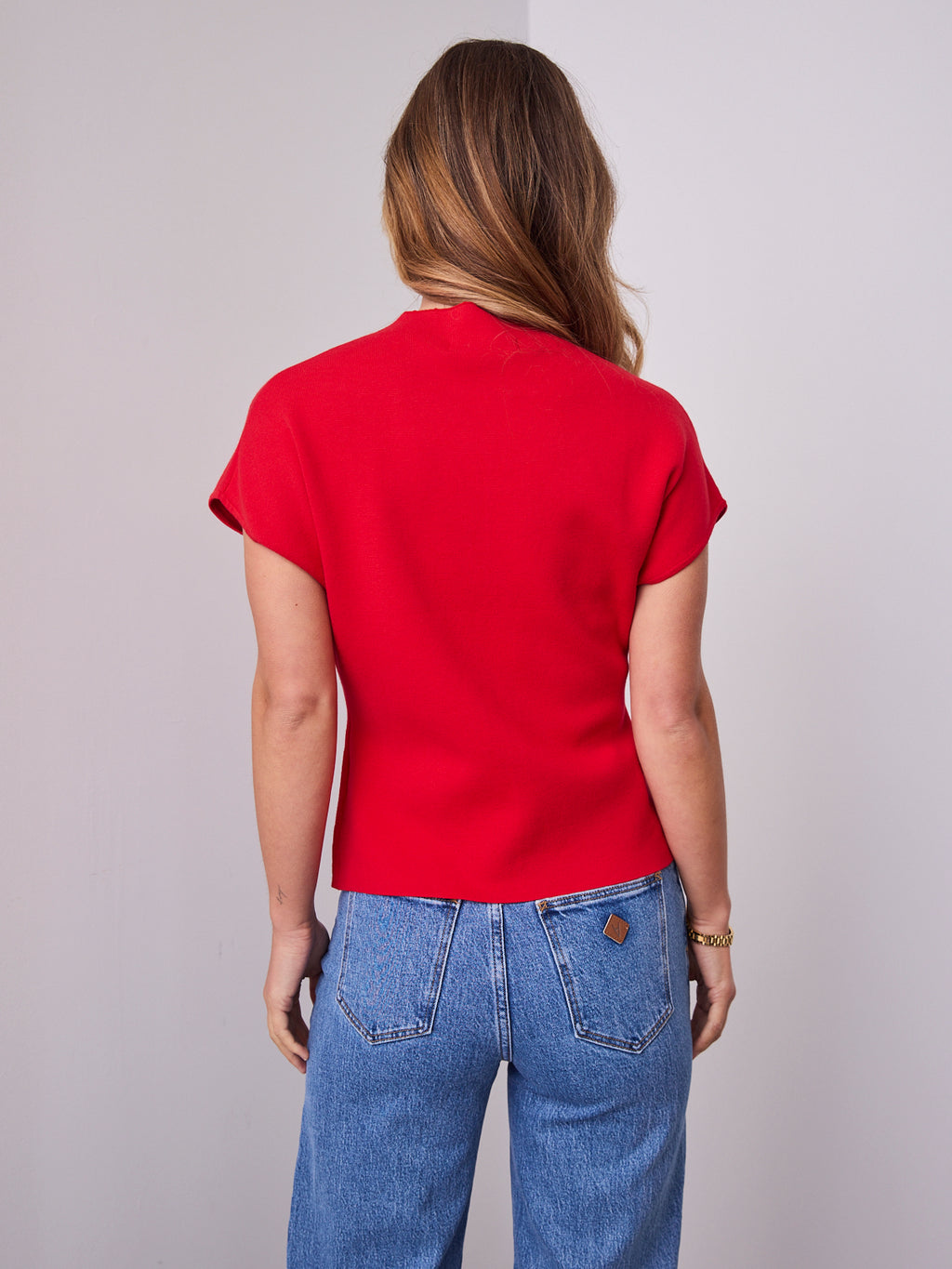 ROWE KNIT TOP - RED