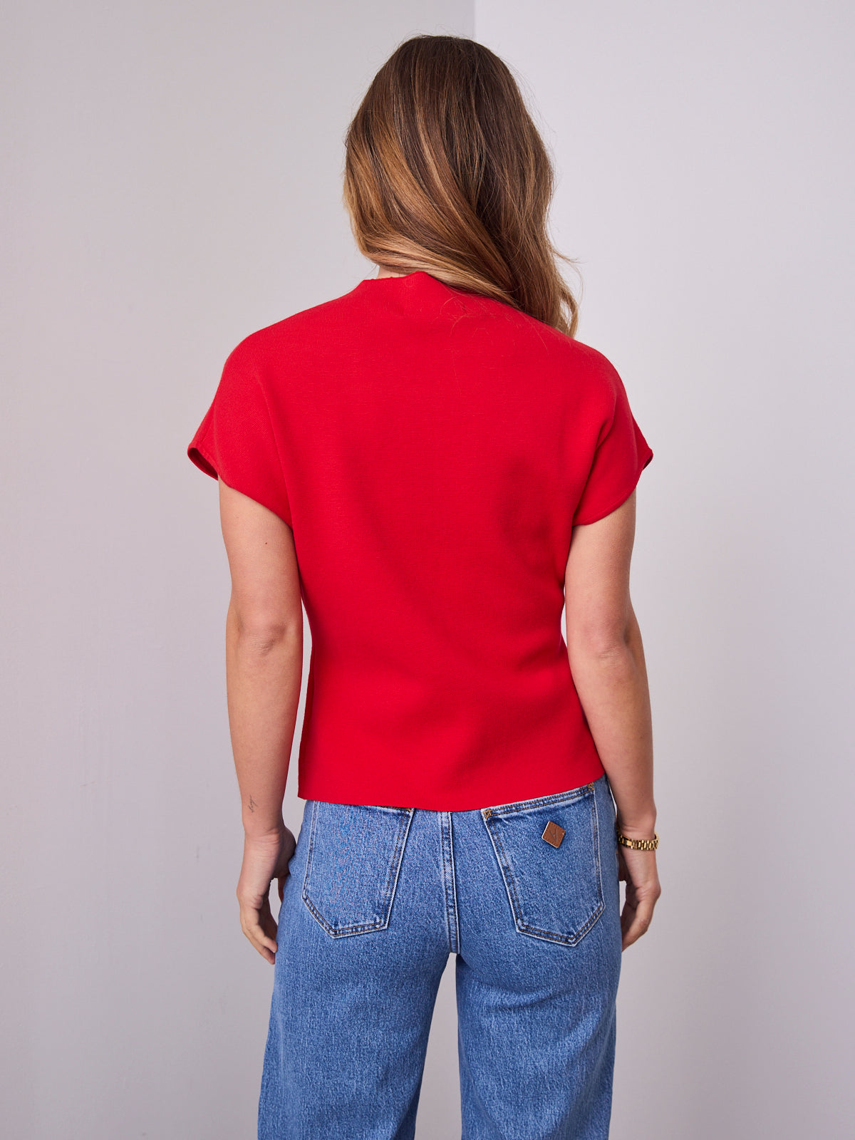 ROWE KNIT TOP - RED
