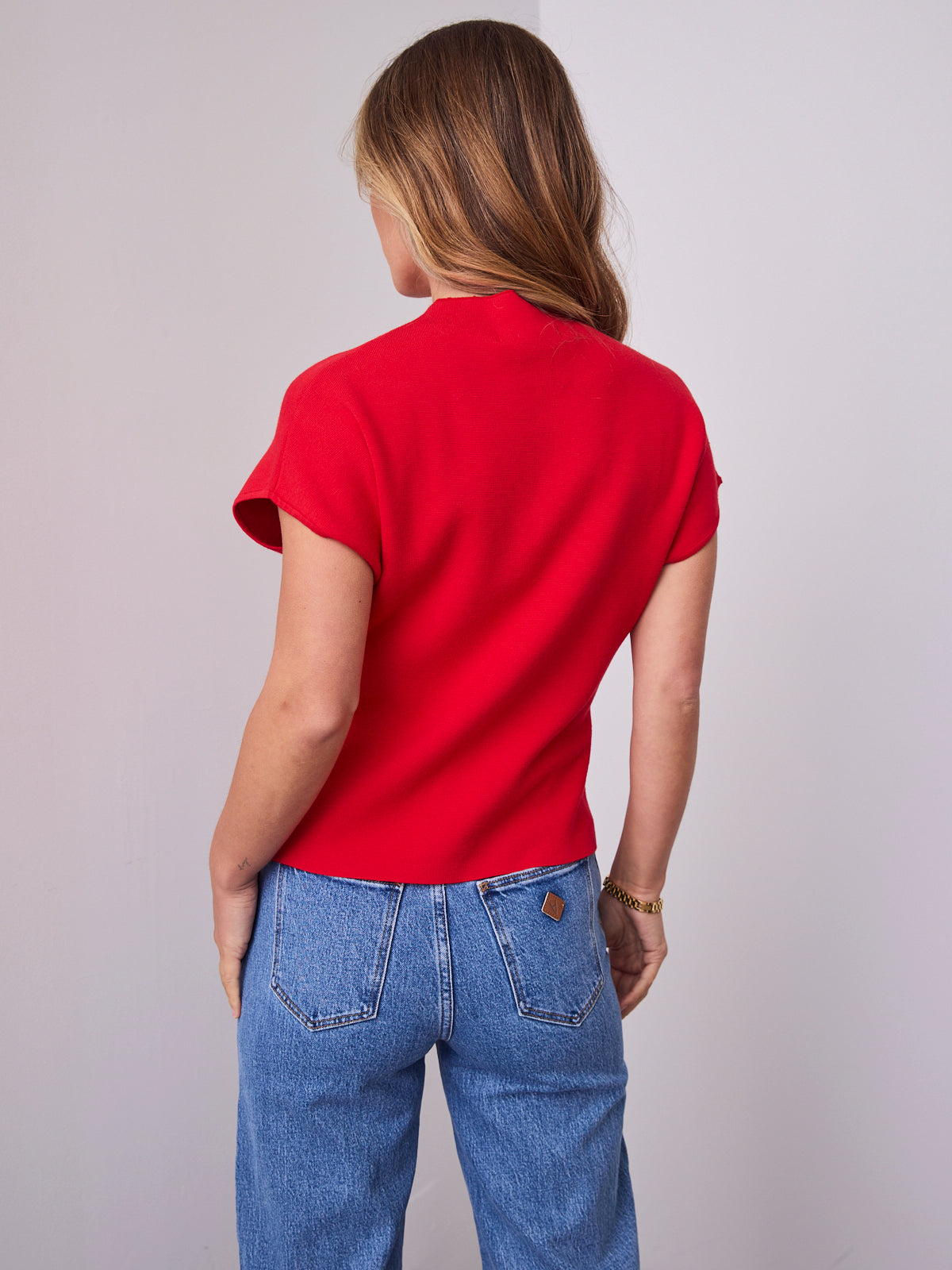 ROWE KNIT TOP - RED
