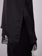 ALICE SATIN & LACE CAMI - BLACK