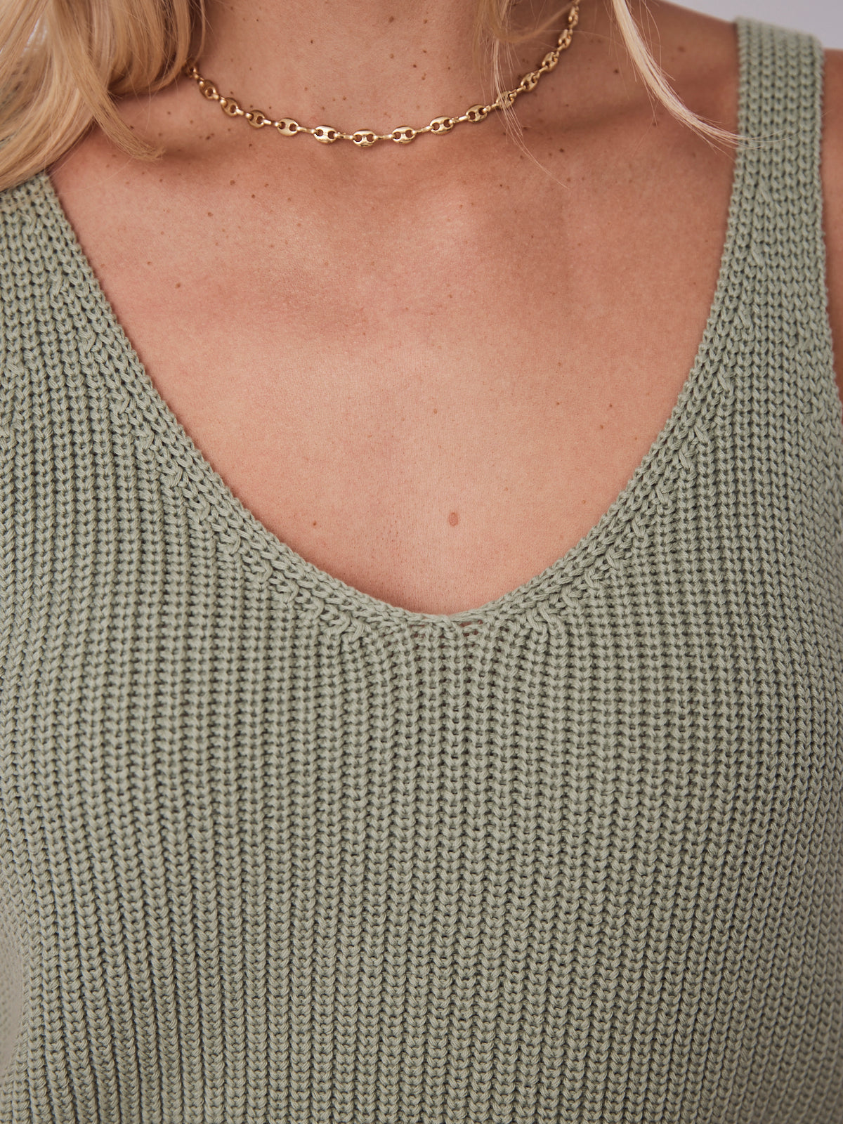 ANNIKA KNIT TANK TOP - MINT
