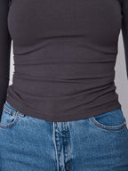 KAYLA TOP - CHARCOAL