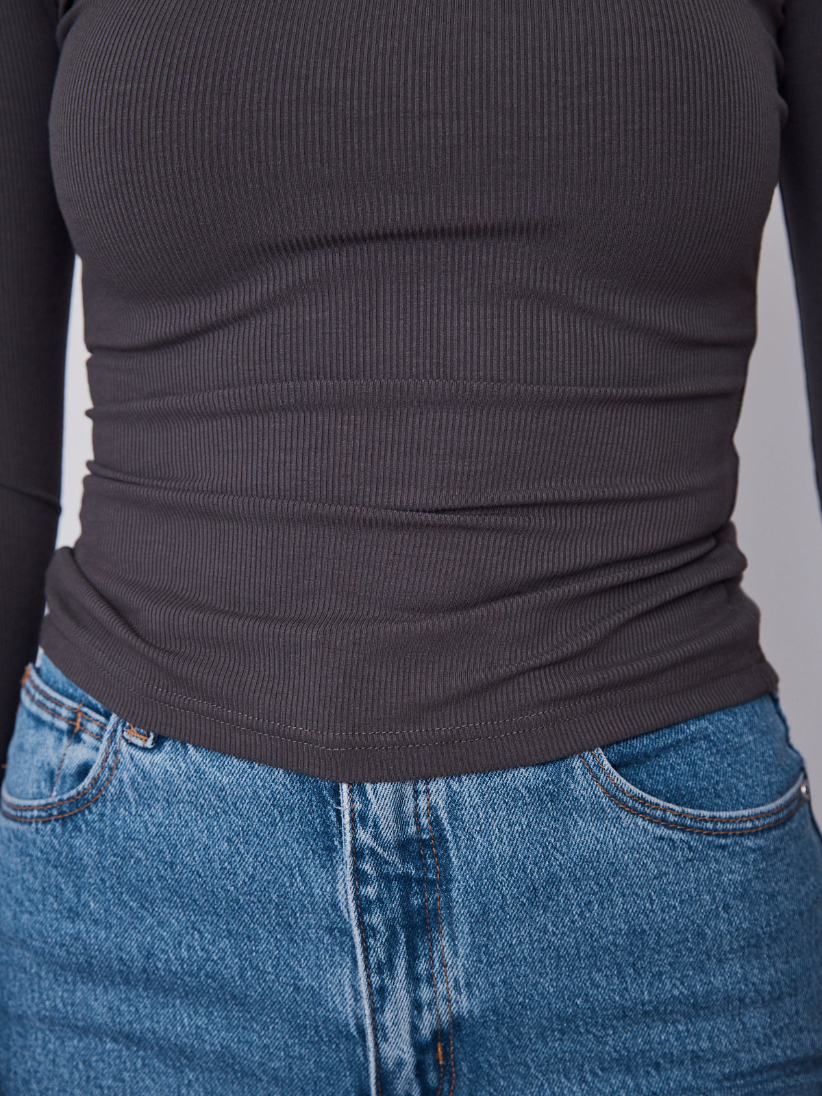 KAYLA TOP - CHARCOAL