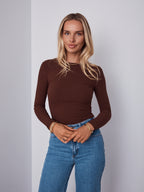 KAYLA TOP - CHOCOLATE