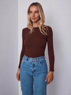 KAYLA TOP - CHOCOLATE