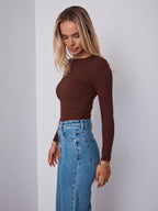 KAYLA TOP - CHOCOLATE