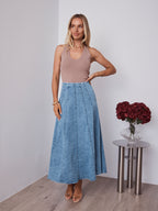SERA MAXI SKIRT - DENIM