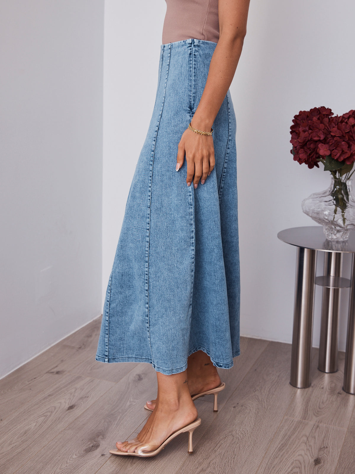 SERA MAXI SKIRT - DENIM