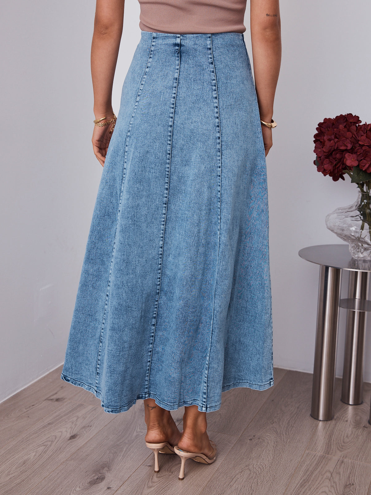 SERA MAXI SKIRT - DENIM