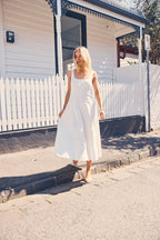 EVE DENIM DRESS - WHITE