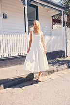 EVE DENIM DRESS - WHITE