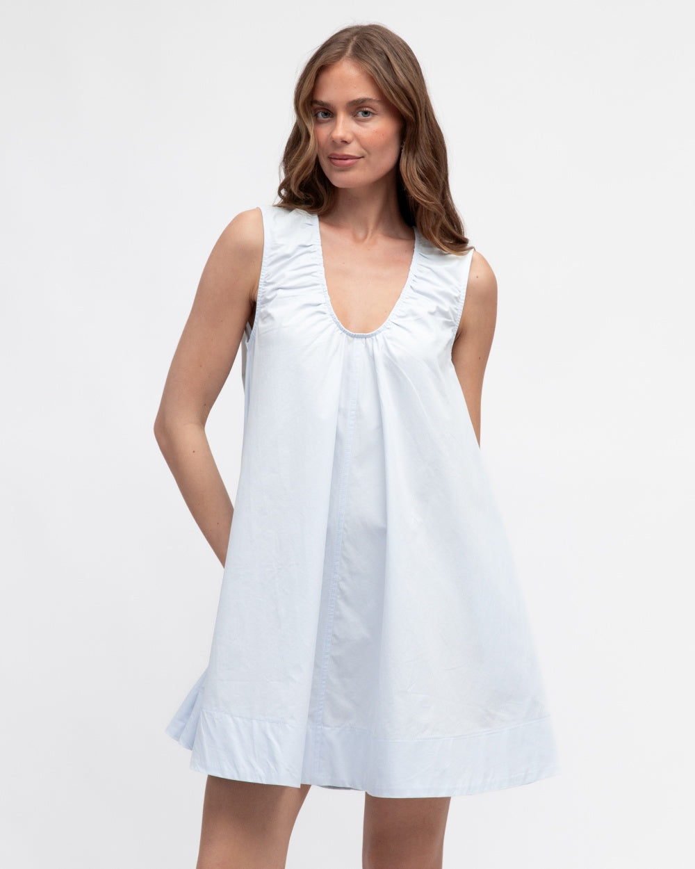 VANESSA MINI DRESS - BABY BLUE