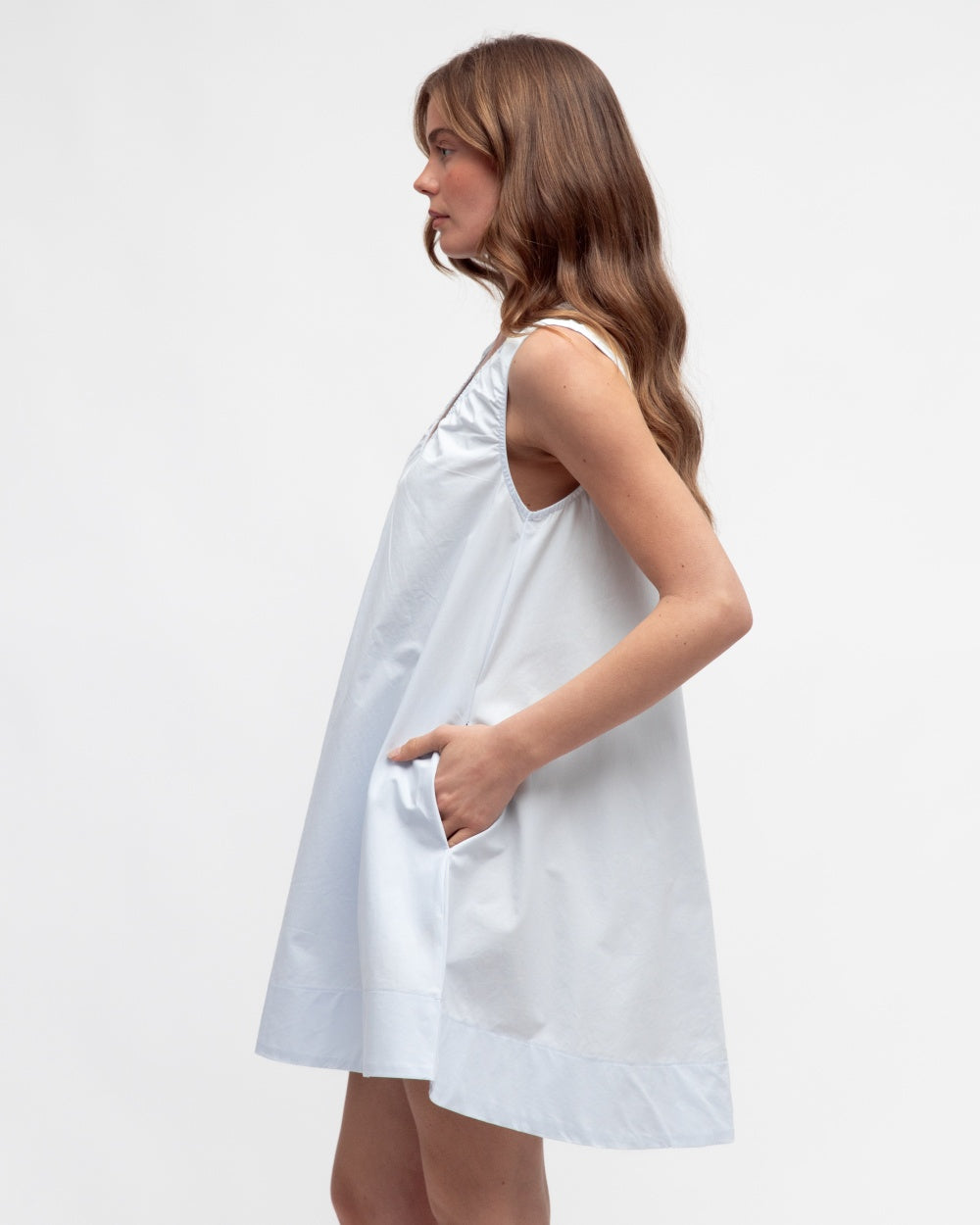 VANESSA MINI DRESS - BABY BLUE