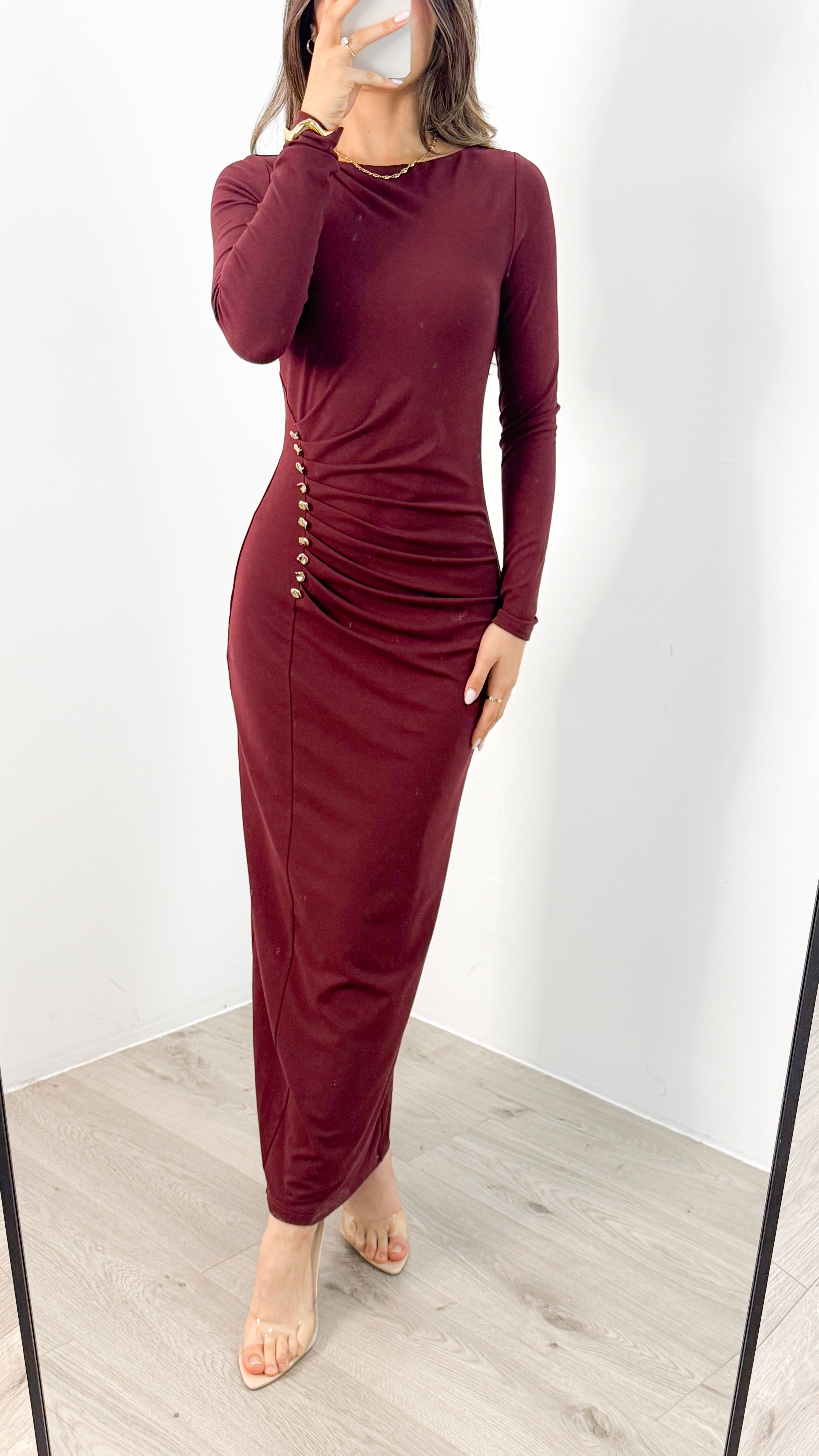 COSTA DRESS - MERLOT
