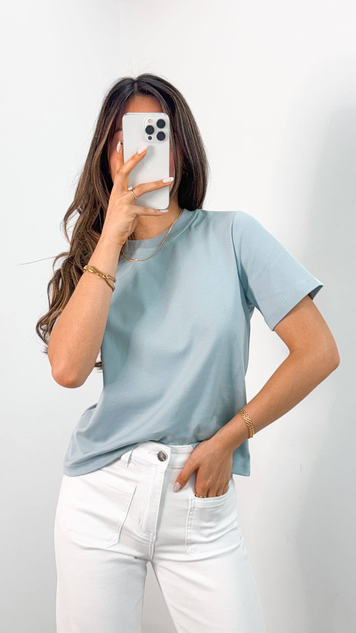 LENNON TEE - PALE BLUE