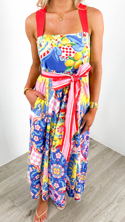 SUMMER SICILY DRESS - MULTI