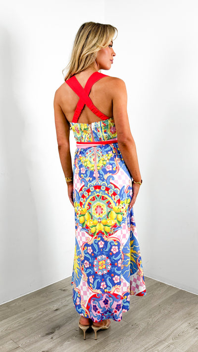 SUMMER SICILY DRESS - MULTI