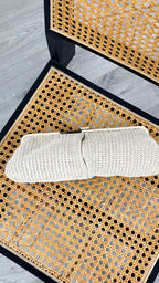 BIANCA STRAW CLUTCH BAG - BEIGE