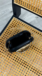 CELINA STATEMENT CLUTCH - BLACK